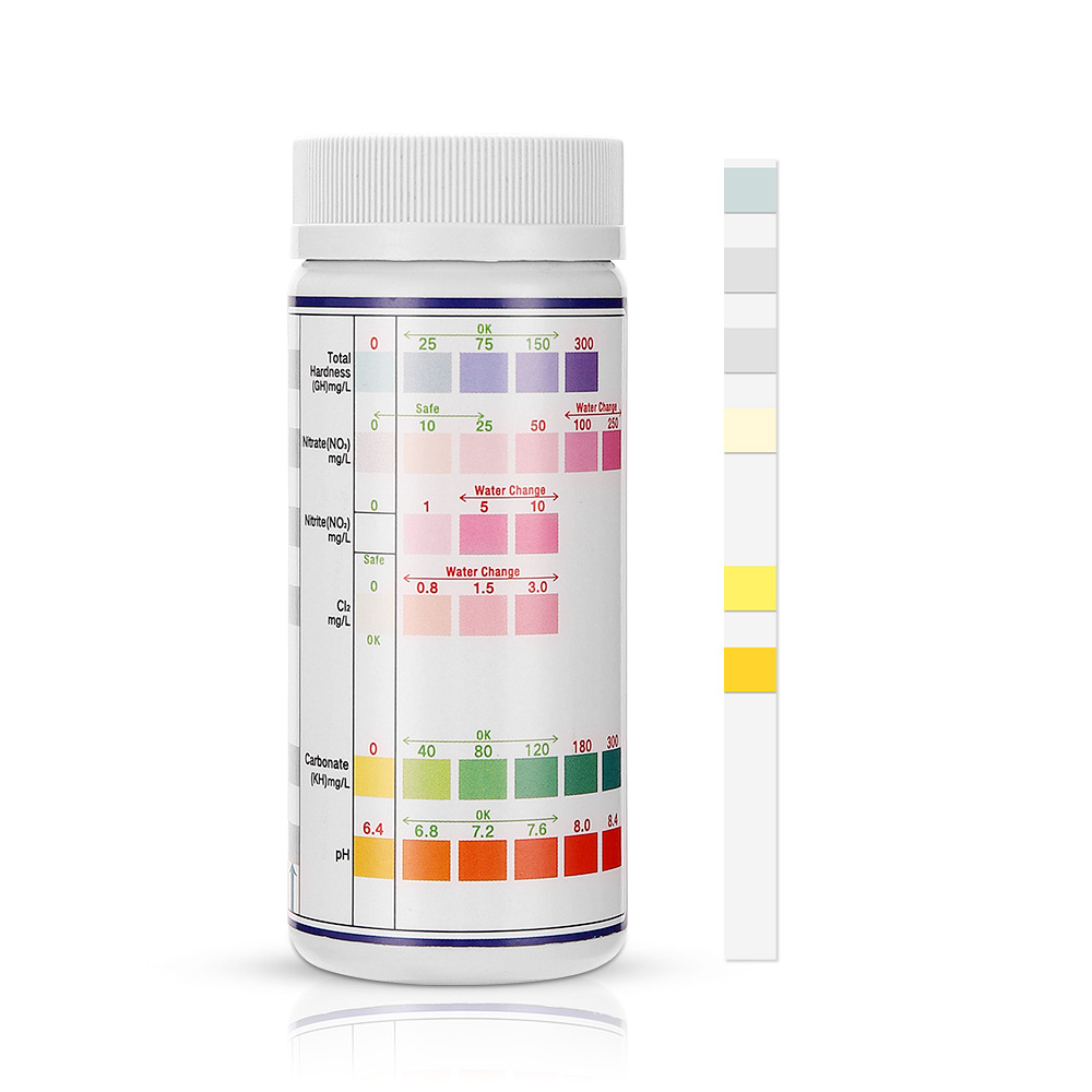 Marine Test Kit - 6-In-1 Waterkwaliteit Teststrips Aquarium Ammoniak Stikstof