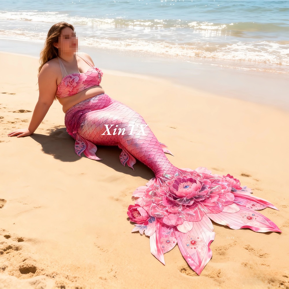 Aquarium & Marine Museum Universiti Malaysia Sabah Kota Kinabalu Sabah - Zeemeerminstaart Pioenbloem Plus-Size Dames Staartzwempak voor