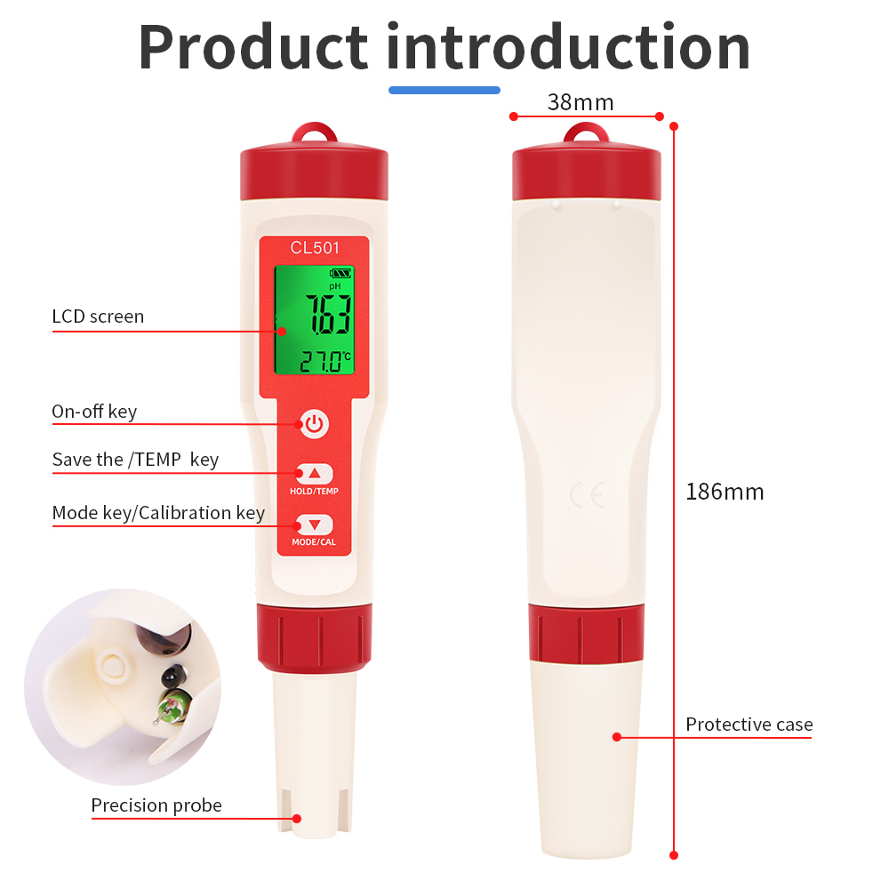 PH/CL2/H2/ORP/Temperatuurmeter - Marine Test Kit recensie en prijs