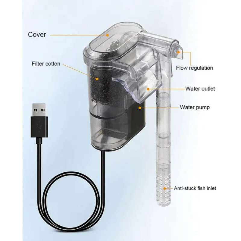 Nieuw hangend filter voor aqua - Marine Aquarium Protein Skimmer recensie en prijs